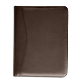 Brown Leather Padfolio with Zipper